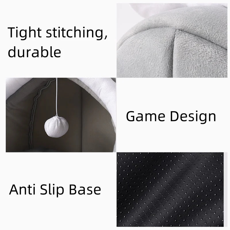 Cat Nest House for Cats Cave Cat Bed Kennel Cats Four Seasons Universal Semi-Closed Cute and Comfortable Cat Nest  Kittens Cave - Zecs shopping