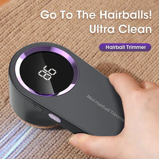 Portable Electric Lint Remover – Rechargeable Fabric Shaver & Fuzz Pellet Cleaner with LED Display