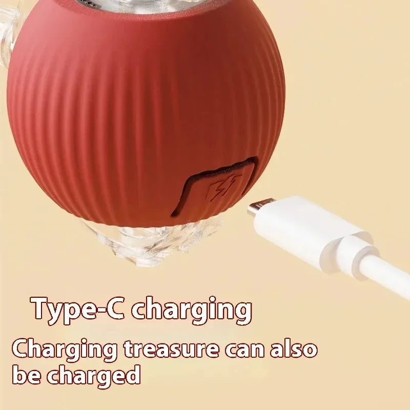 Smart Cat Toys Automatic Rolling Ball Fake Tail Rechargeable Electric Pet Interactive Toy Dog Cat Training Imitate Mouse Tail - Zecs shopping