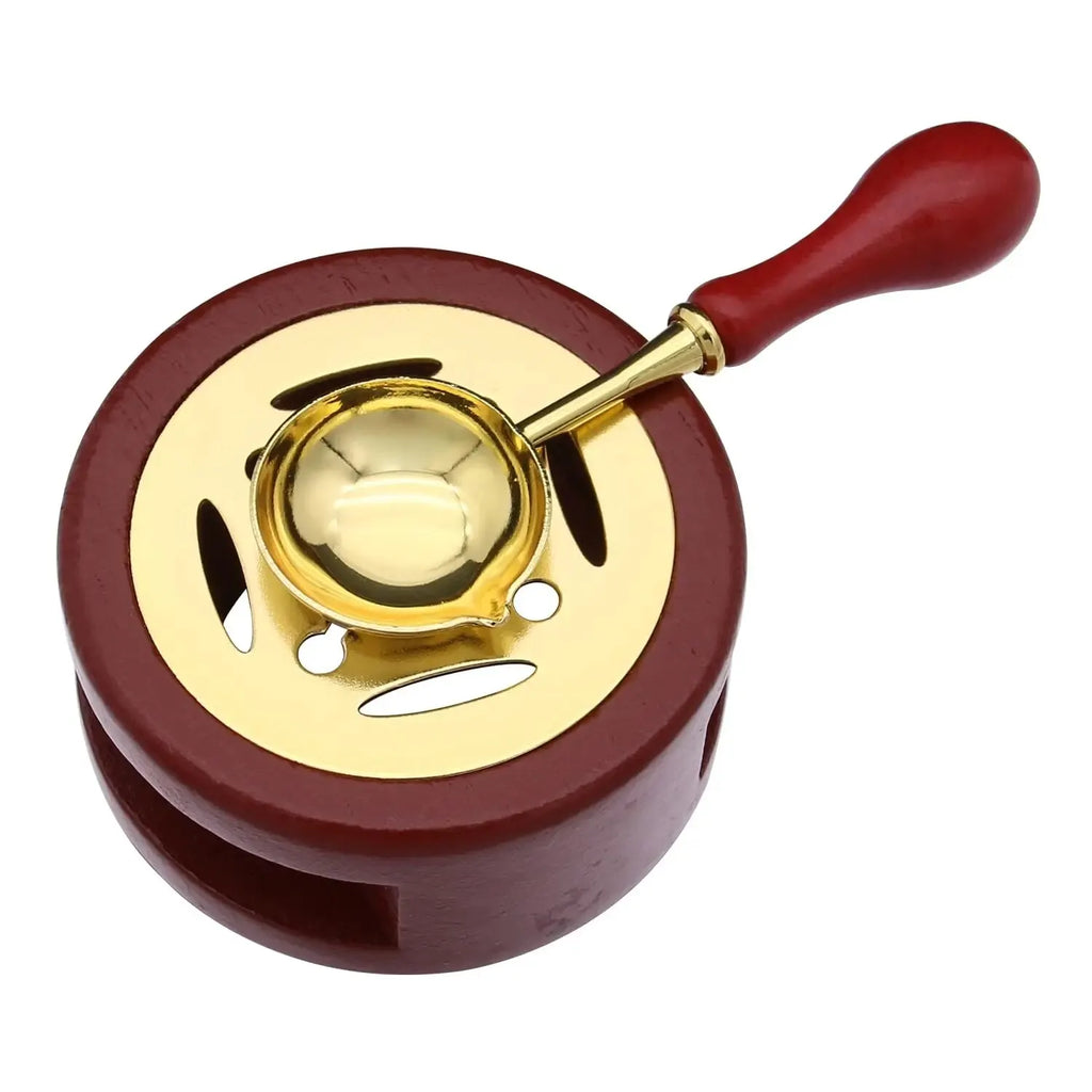 1set Wax Seal Warmer,Wax Seal Kit with Wax Seal Spoon for Melting Wax Seal Beads Or Sealing Wax Sticks - Zecs shopping
