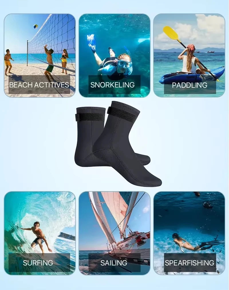 mm Neoprene Water Socks Sand Proof Beach Volleyball Socks Water Shoes Diving Boots Outdoor Water Sports