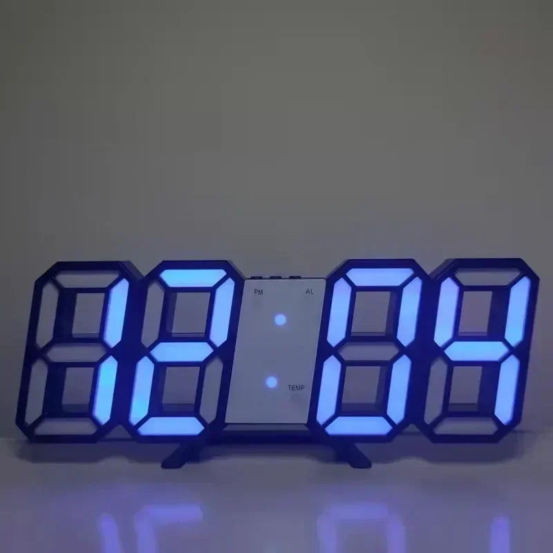 Electronic Digital Wall Clock Living Room Bedroom Decoration Decor Watches Home and Decoration Led Modern Alarm Interior Desk