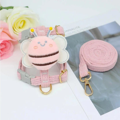 New cat Harness Leash Set for Small Dogs Adjustable Puppy Harness Vest French Bulldog Chihuahua Pug Outdoor Walking Lead Leash - Zecs shopping