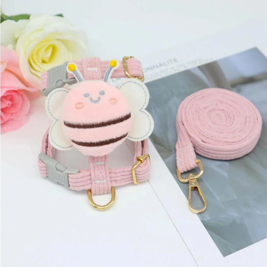 New cat Harness Leash Set for Small Dogs Adjustable Puppy Harness Vest French Bulldog Chihuahua Pug Outdoor Walking Lead Leash - Zecs shopping