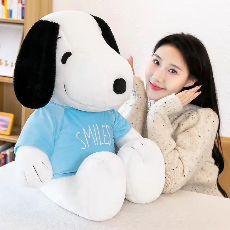 cm New Cartoon Cute Snoopy Plush Toy Pillow Sofa Back Plush Doll Gifts For Children