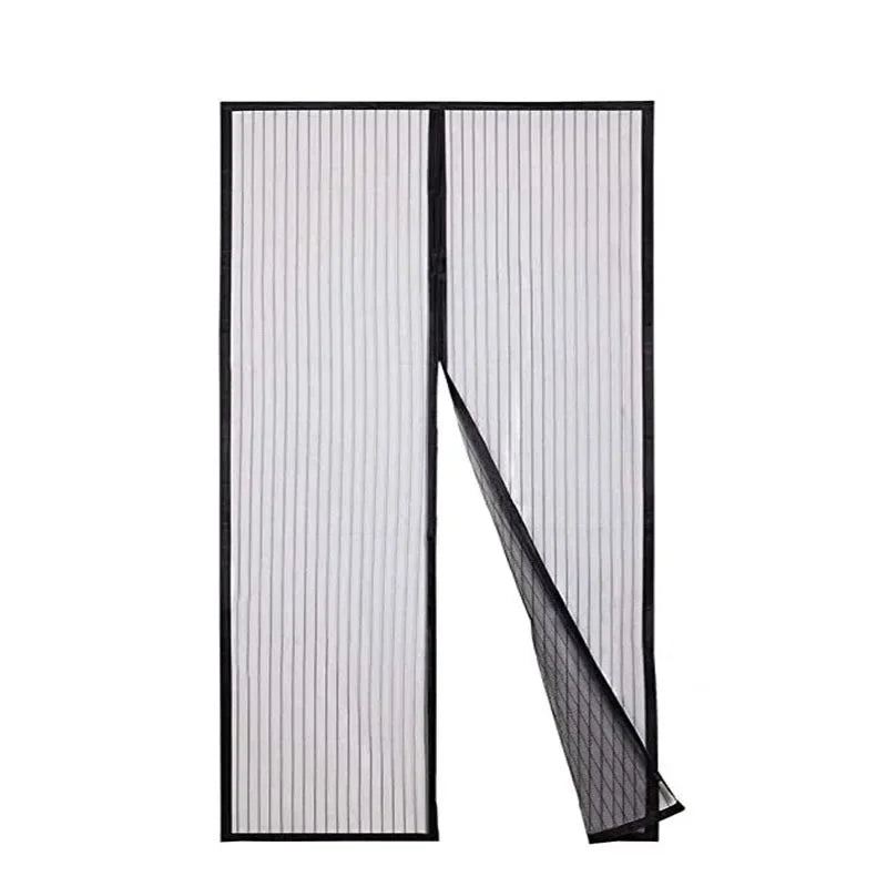 Heavy Duty Magnetic Screen Door Mesh Curtain Mosquito Net Bug Hands Free Partition Mute Striped Door Curtain Bedroom Ventilation - Zecs shopping