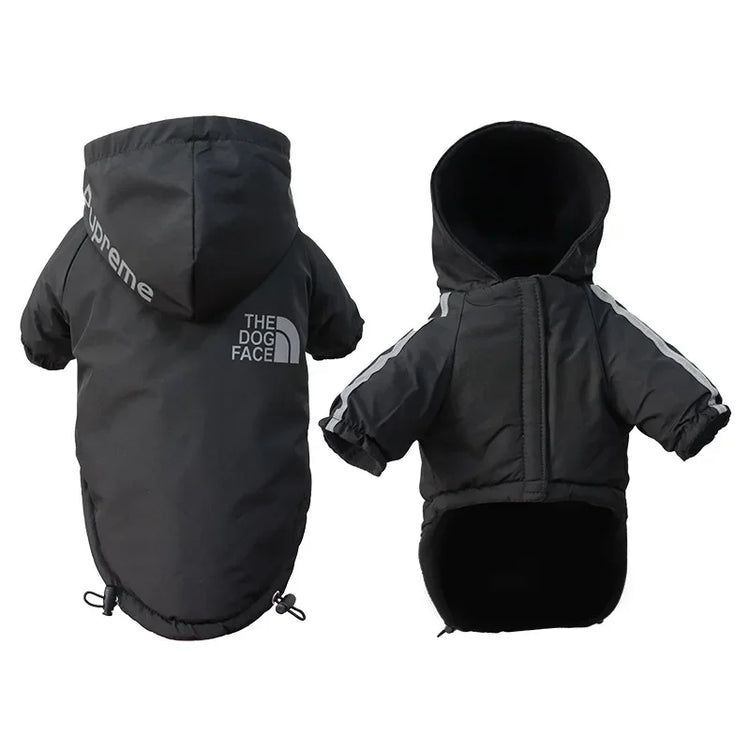Pet Clothes Autumn Winter Pet Dog Reflective Waterproof Warm Coat Cotton Hooded Jacket FOR Small Medium Dog Clothes - Zecs shopping