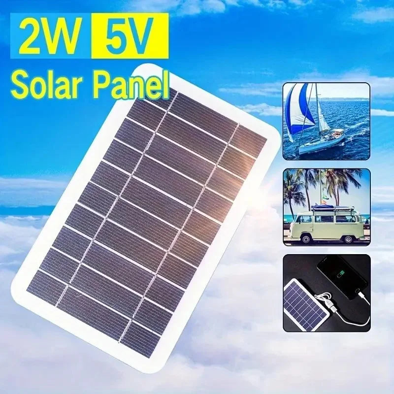 Solar Panel With USB Outdoor Hiking And Camping Portable Battery Mobile Phone Charging Bank Charging Panel