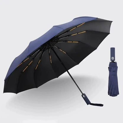 Fully Automatic UV Protection Folding Umbrella – Durable 3-Fold Windproof Sun & Rain Umbrella