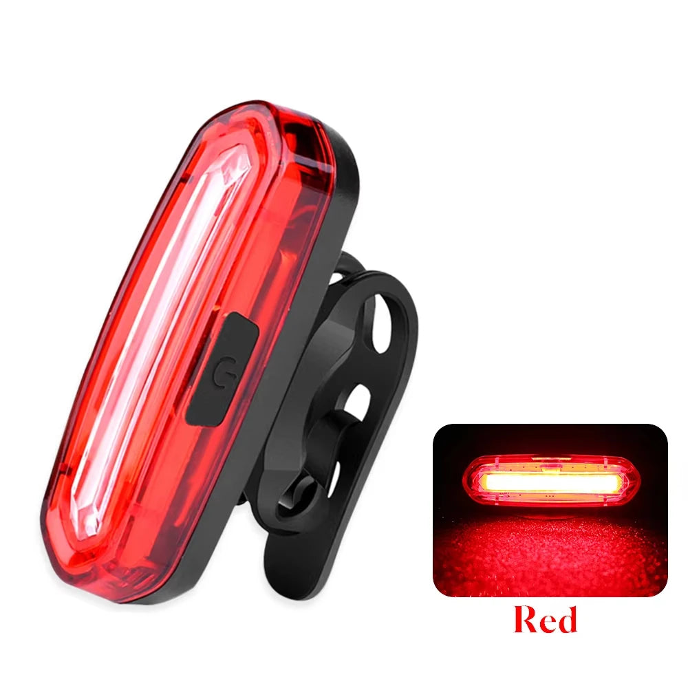 MTB Road Bike Rear Light USB Rechargeable LED Bike Tail Light Easy to Install Bicycle Warning Taillights for Night Riding Safety