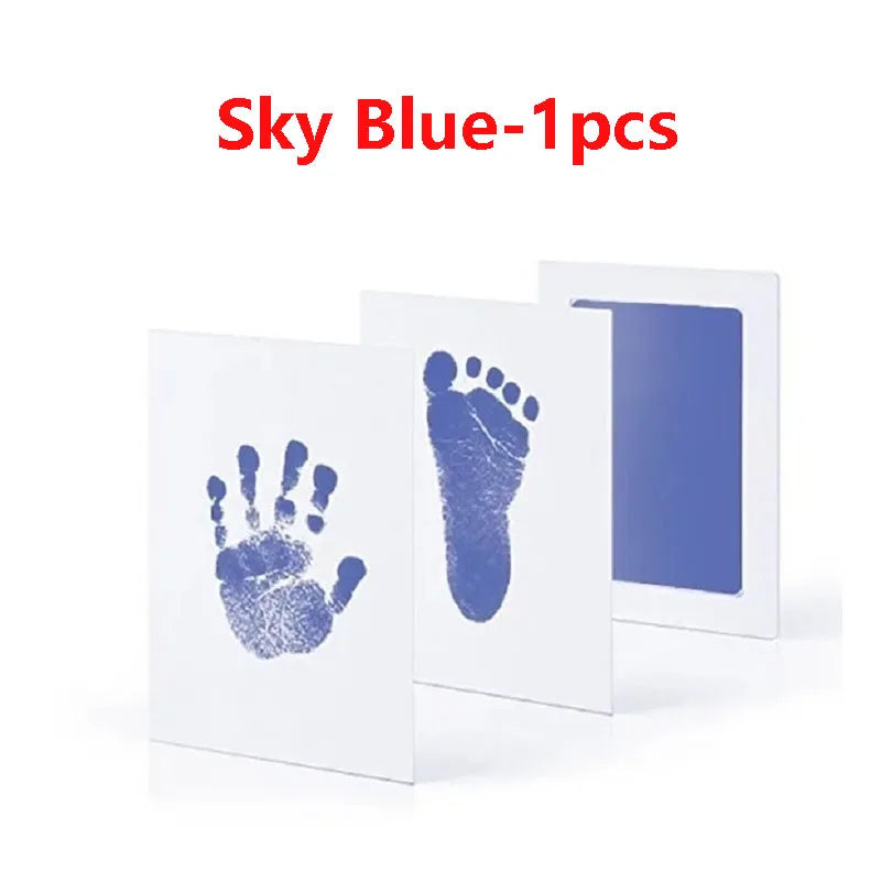 Baby Care Non-Toxic Baby Handprint Footprint Imprint Kit Baby Souvenirs Newborn Footprint Ink Pad for Newborn Baby Gifts - Zecs shopping