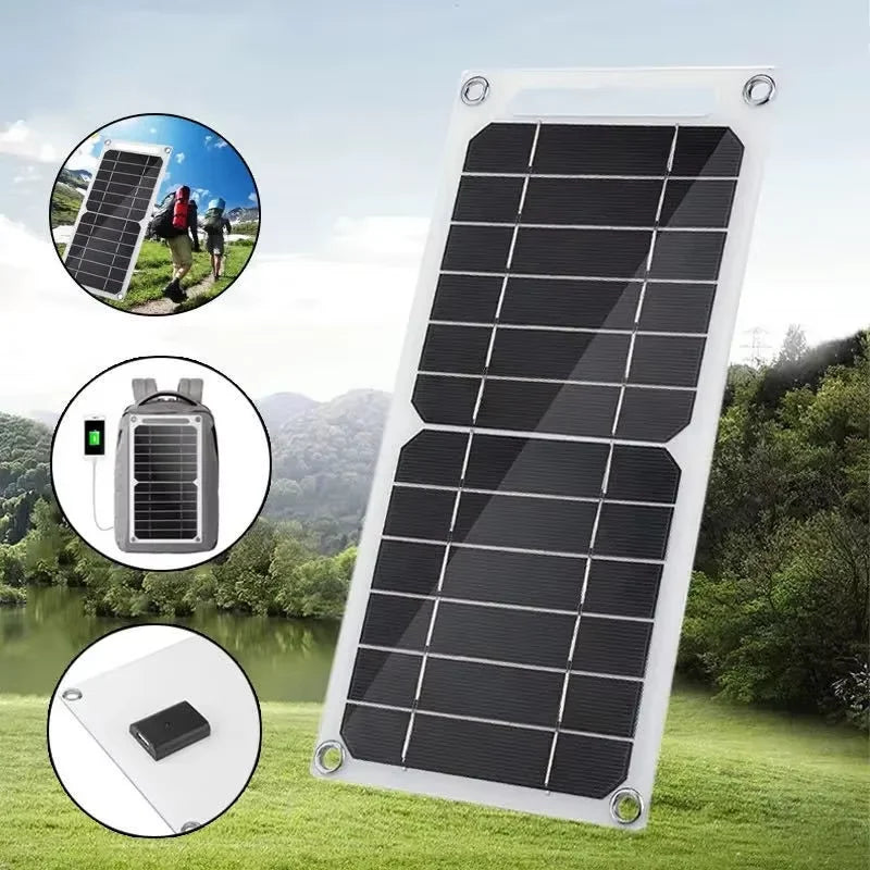 Solar Panel With USB Outdoor Hiking And Camping Portable Battery Mobile Phone Charging Bank Charging Panel