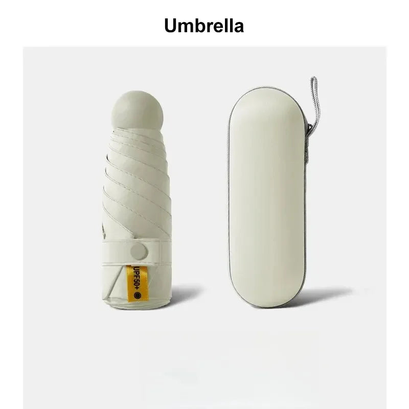 Womens Flat off Sun Protection Parasol Anti-UV Sunny And Rainy Dual-Use Pocket Umbrella Portable Sunshade Umbrella