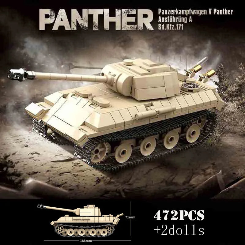 Ww Military Classic Model Tiger Leopard Kv- Kv- Is- Heavy Tank Collection Model Building Blocks Bricks