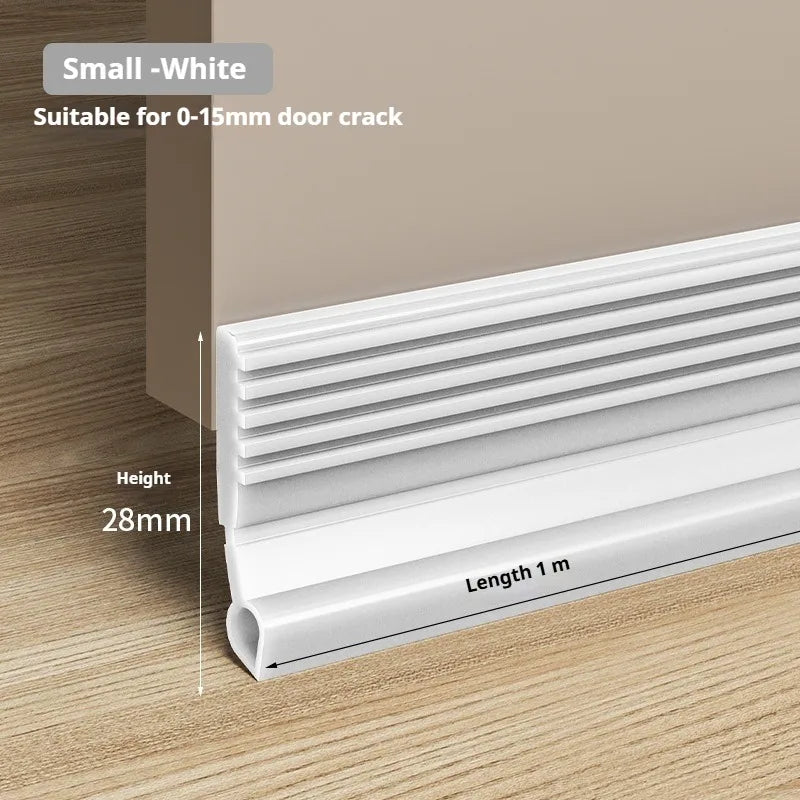mm Height Door Seal Strip Flexible Soft TPE Under Door Weatherstrip M Self-Adhesive Dustproof Windproof Stripping