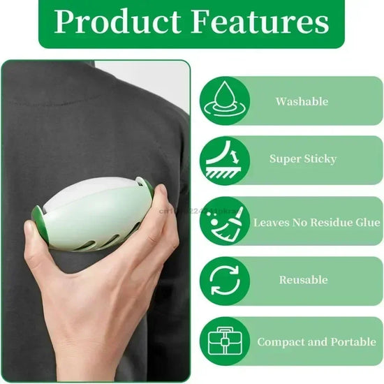 Reusable Washable Lint Roller – Portable Strong Adhesive Pet Hair & Dust Remover for Clothes & Furniture