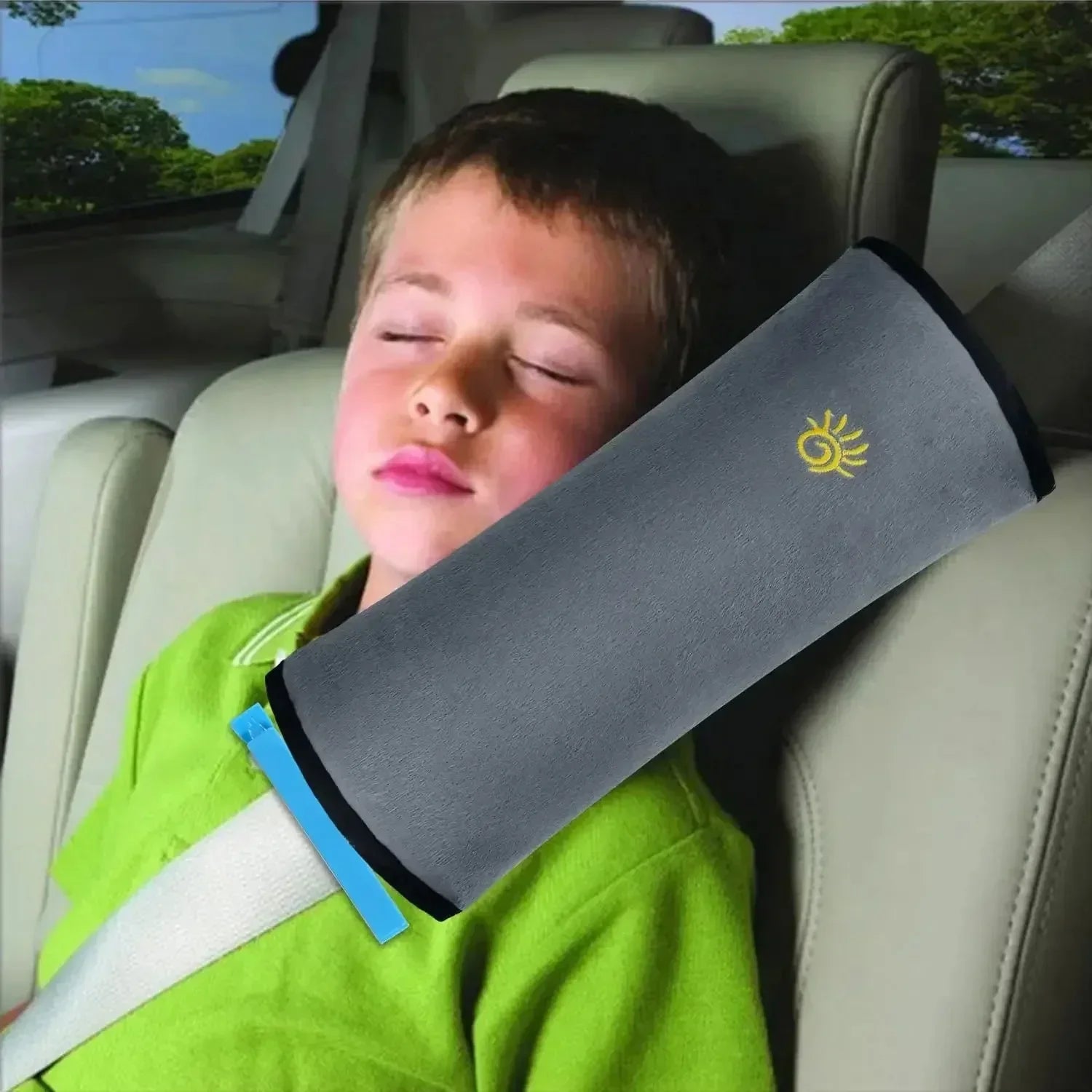 Kids Seatbelt Pillow & Cushion Pad Soft Car Seat Strap Cover for Comfy Rides