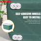 Self-Adhesive Mini Caster Wheels – Universal Rotating Wheels for Storage Boxes & Small Appliances
