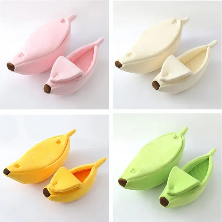 Banana Cat Bed House Funny Cute Cozy Cat Mat Beds Warm Durable Portable Pet Basket Kennel Dog Cushion Cat Supplies Multicolor - Zecs shopping