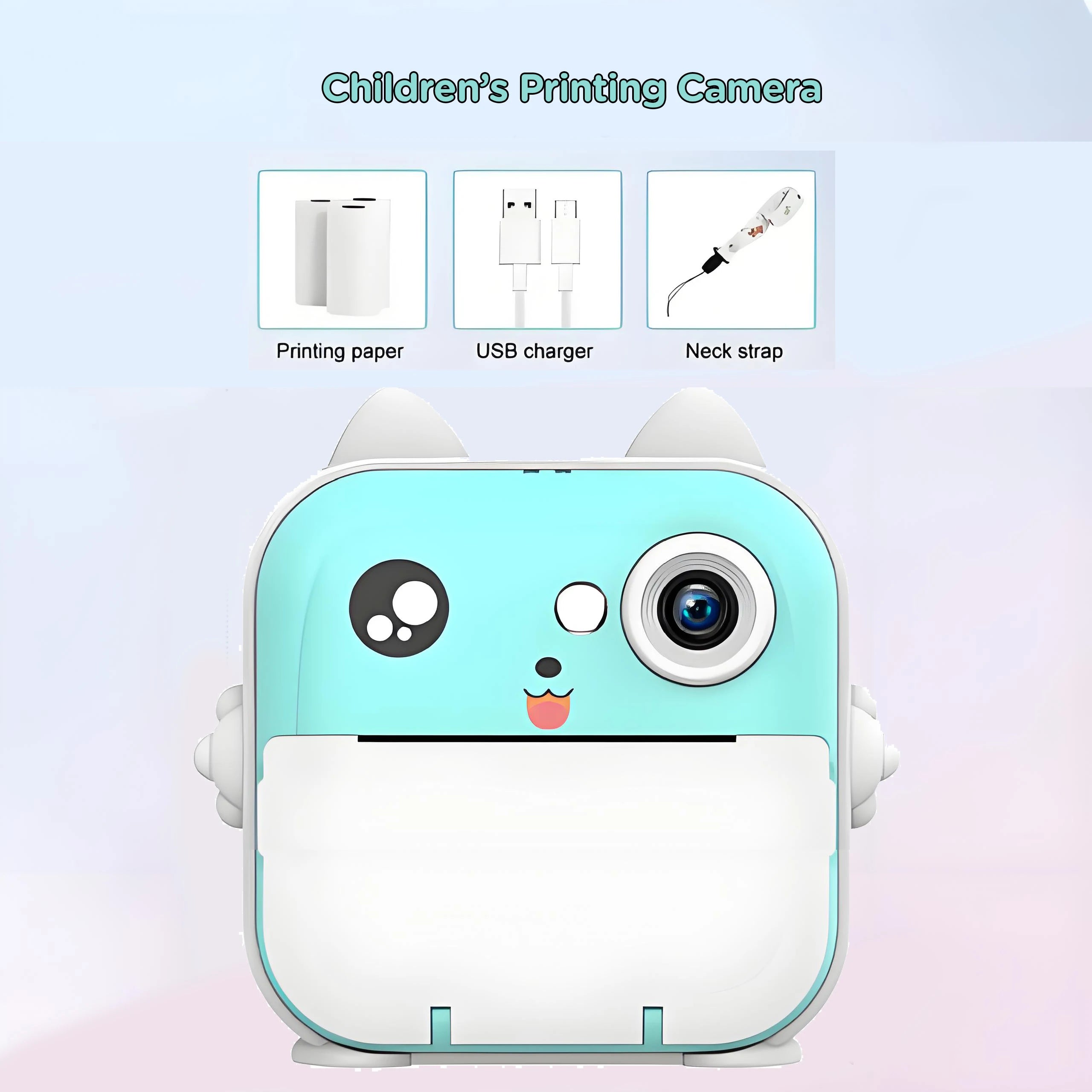 Kids Instant Print Camera Fun Thermal Photo & Video Toy Camera Perfect Gift for Boys Girls & Family Moments