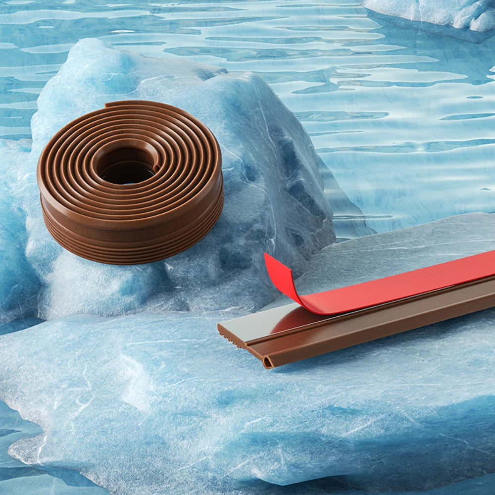 mm Height Door Seal Strip Flexible Soft TPE Under Door Weatherstrip M Self-Adhesive Dustproof Windproof Stripping