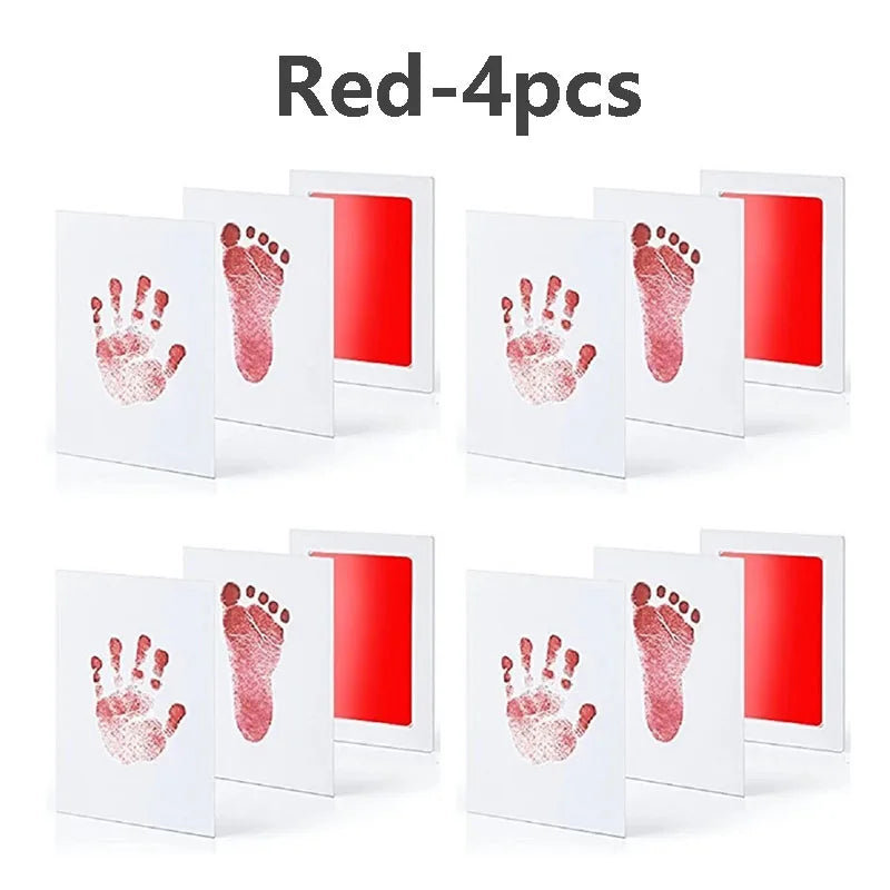 Baby Care Non-Toxic Baby Handprint Footprint Imprint Kit Baby Souvenirs Newborn Footprint Ink Pad for Newborn Baby Gifts