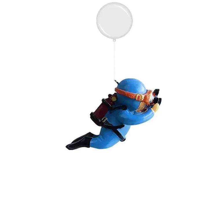 Fish Tank Diver Ornaments Landscape Decoration Aquarium Gifts Popular Floating, Hayao Miyazaki Blue Fatty with Ball and Line - Zecs shopping
