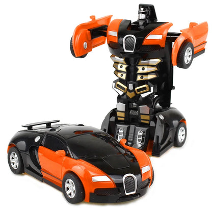 Transforming Robot Car Toy – Automatic 2-in-1 Diecast Vehicle for Kids
