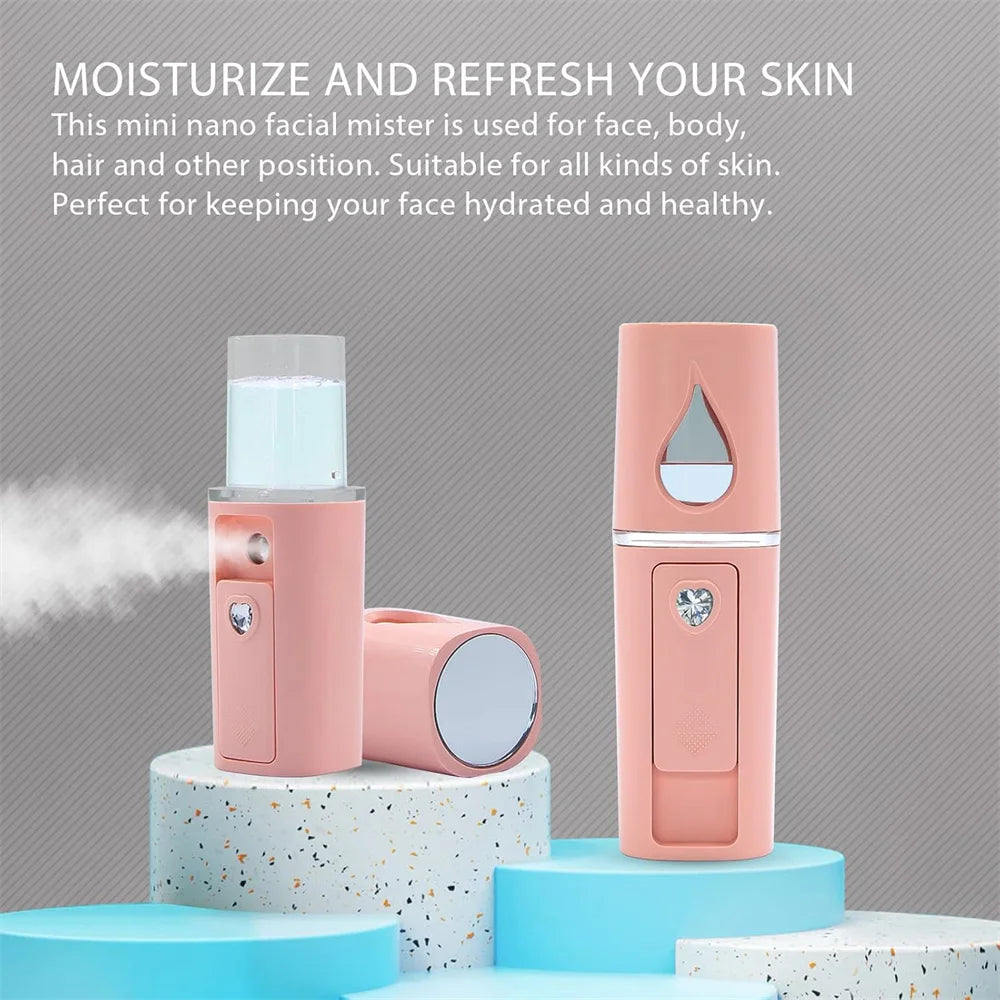 ml Face Steamer Air Humidifier Portable Facial Sprayer Nebulizer Hydrating Anti-aging Mini Nano Wrinkle Women Beauty Skin Care