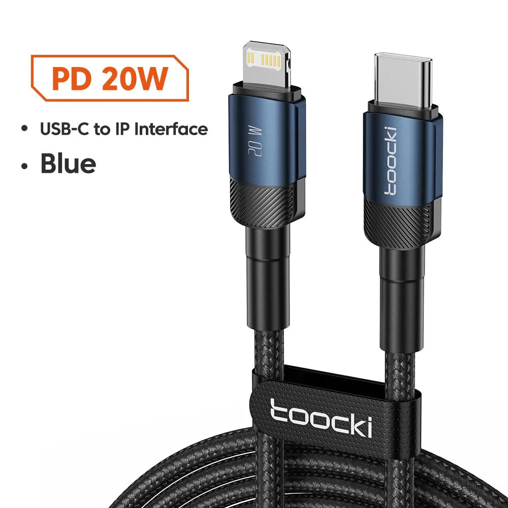 Toocki USB Type C Cable Fast Charging USB C Charger Cord For iPhone Huawei P P Realme Oppo Oneplus Power Bank