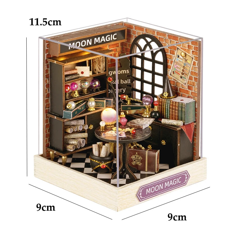 Wooden Miniature Doll House Diy Small House Kit Making Room Toys D Puzzle Assembly Building Model Toys For Birthday Gifts Fun Gift for Kids & Family