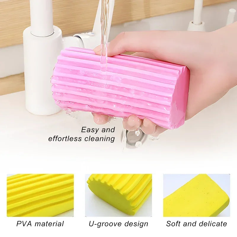 1/3/6pcs Dust Cleaning Sponges Pva Sponge Water Absorption Cleaning Sponge Household and Car Cleaning Sponges Friction Cotton - Zecs shopping