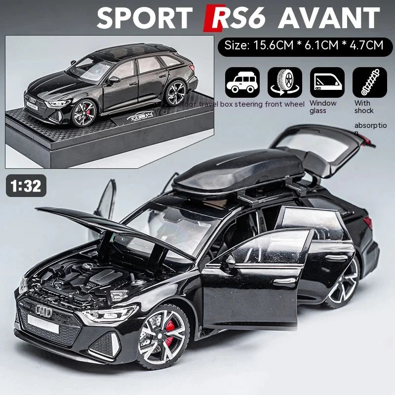 RS Black Edition Car Model Realistic Diecast Toy for Kids & Collectors
