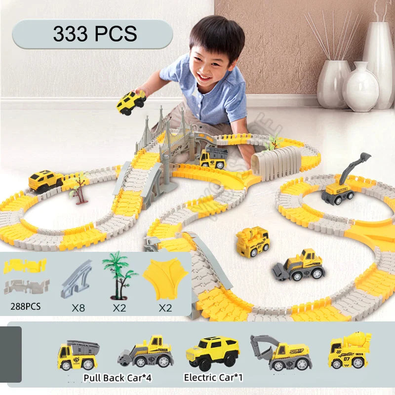DIY Magic Race Track Flexible Brain-Boosting Car Set