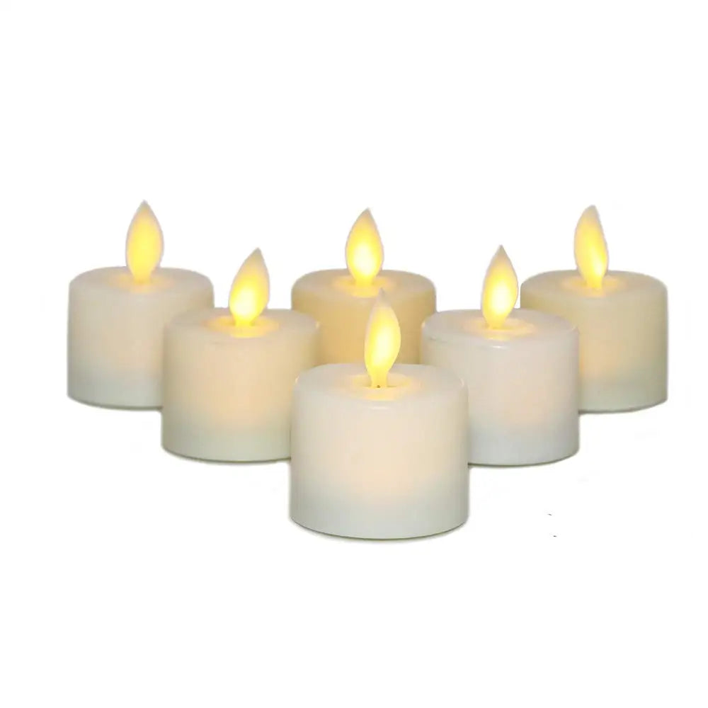 4 or 6 Flameless Moving Wick Candles With Remote Control Realistic Christmas Church Wedding Fake Electronic Candle LED Wedding - Zecs shopping