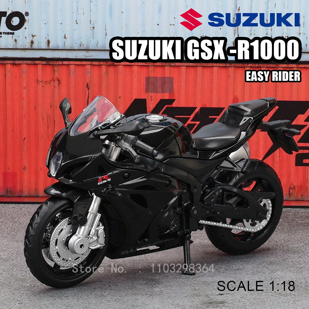 Suzuki GSX-R1000 & YAMAHA YZF-R1 1976 Alloy Motorcycles 🏍️💨 | Classic Diecast Model Toy Gifts