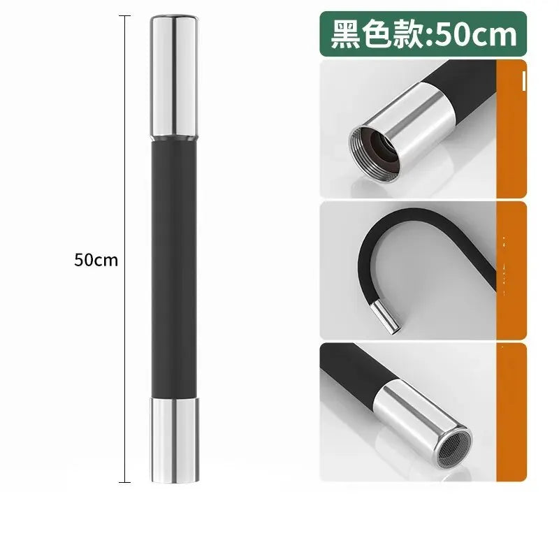 Kitchen Faucet Extension Extender Universal Rotating Silicone Flexible Hose Water Tap Pipe Tube for Bathroom Wash Basin