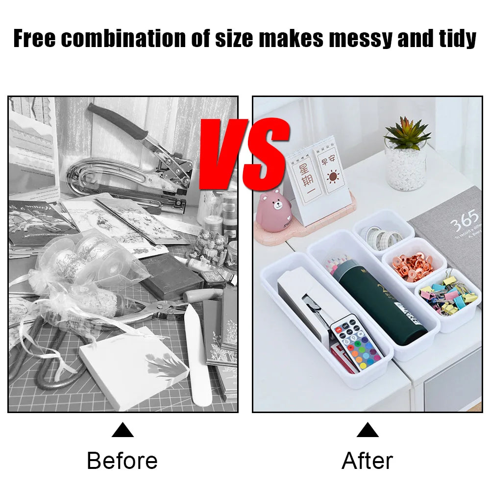 Storage Drawer Storage Box Kitchen Bathroom Storage Trays Closet Cover Sundries Jewellery Holder pcset Make Up Organizer Box