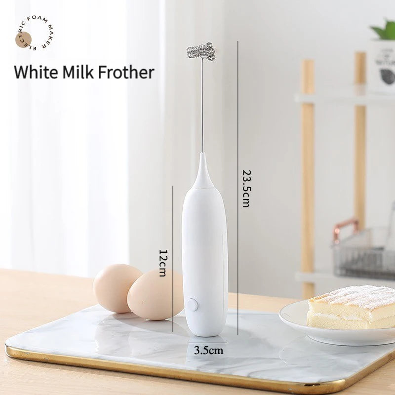 PC Battery Model Handheld Egg Beater Froth Mixer Kitchen Automatic Coffee Milk Foaming Mixer Kitchen Whisk Tools