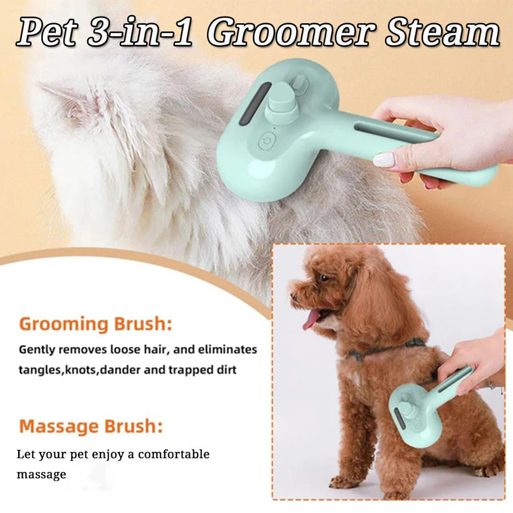 Steam Spray Dog Grooming Brush Unique Steam Brush For Dogs Luxury Grooming Brush Dog Steam Brush C - Zecs shopping