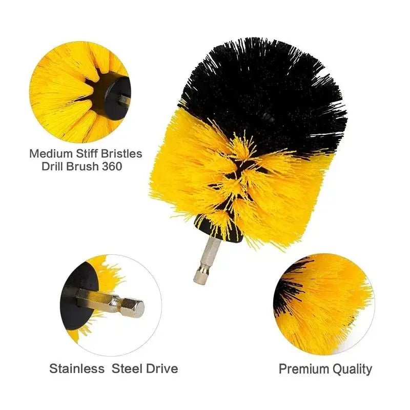 pcs Drill Brush Attachment Set Power Scrubber Brush With Drill Scrub Brush For Cleaning Showers Tubs Bathroom Tile Grout Carpet