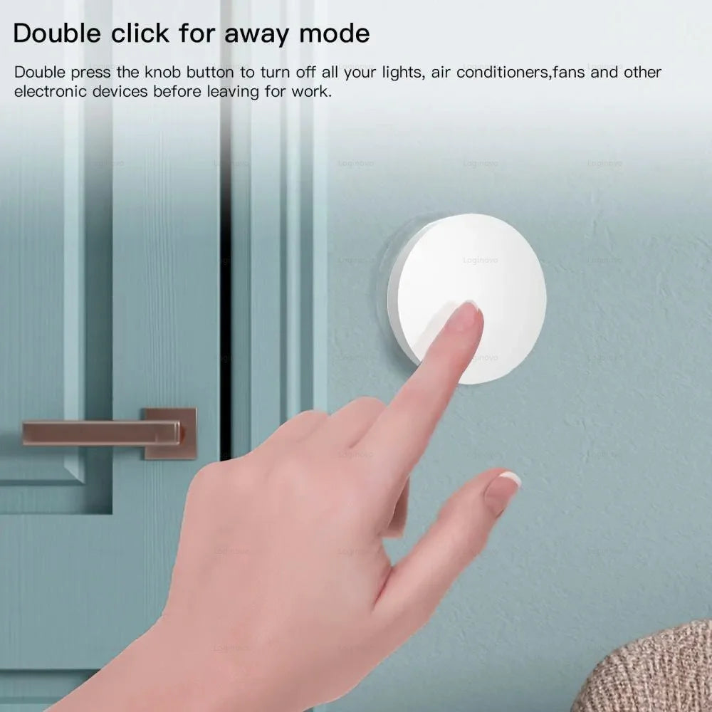 Tuya ZigBee Button Scene Switch Battery Powered Smart Switch Intelligent Linkage Automation Work With Smart Life Zigbee Devices