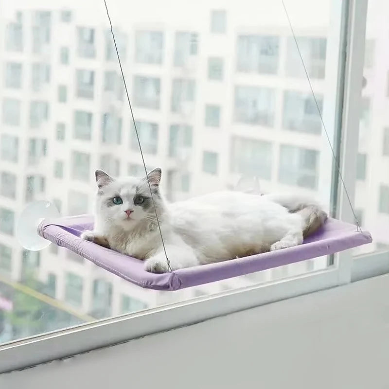 Ultra-Soft Cat Window Hammock Bed - Cozy Cloud-Like Perch for Feline Naptime - Securely Mounted, Perfect Space-Saving - Zecs shopping