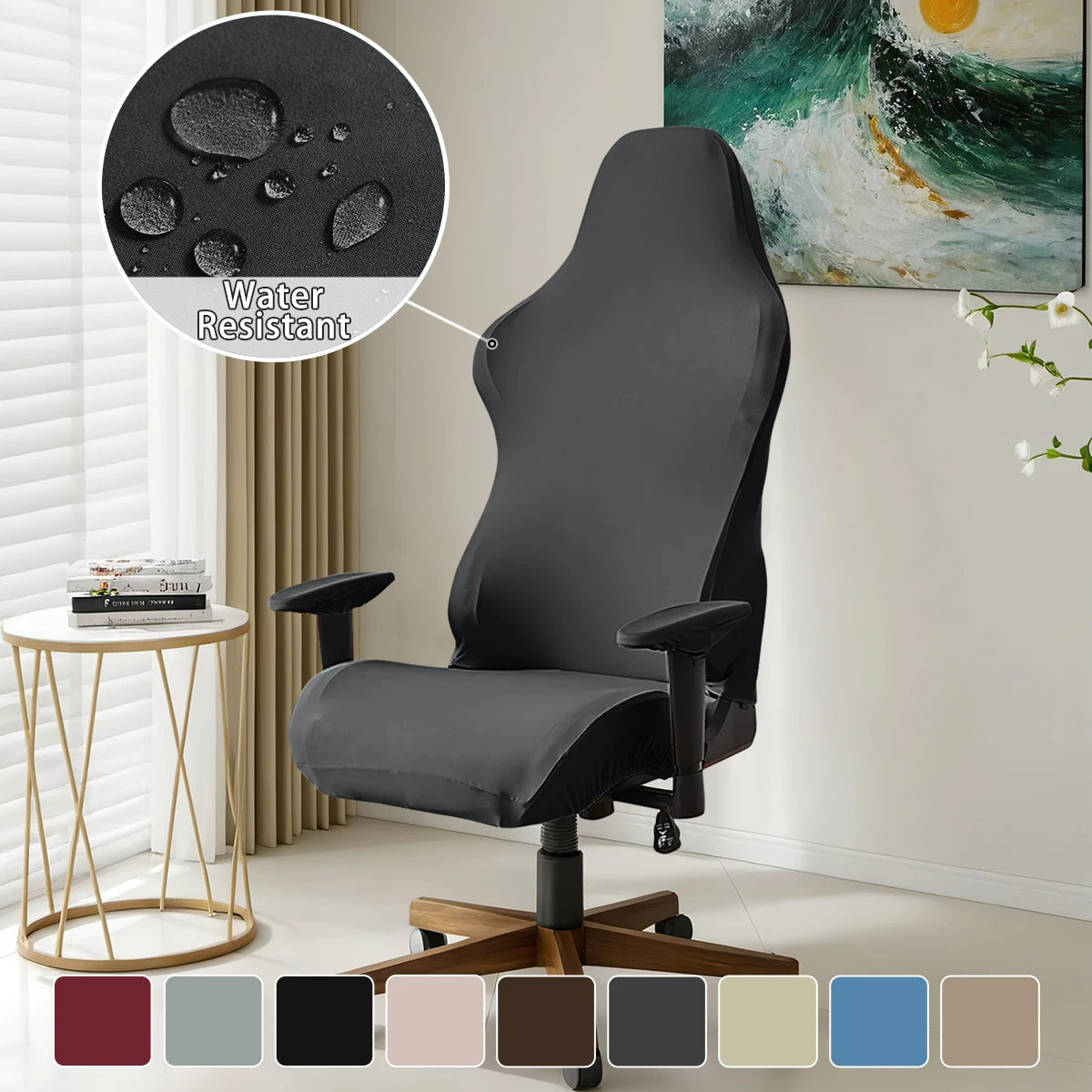 4pcs/set Elastic milk silk water and electricity resistant competitive chair cover, internet cafe gaming hall chair cover - Zecs shopping