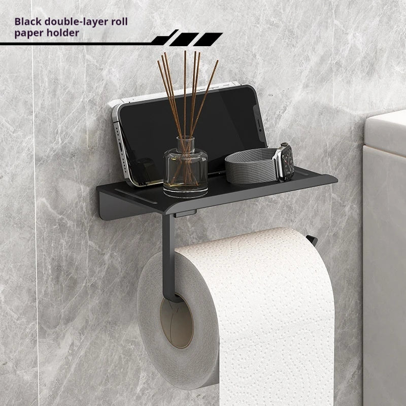 Toilet Paper Holder Plastic Storage Rack Kitchen Towel Placement Of Seasoning Bottles Bathroom Wall Roll Of Paper Phone Storage