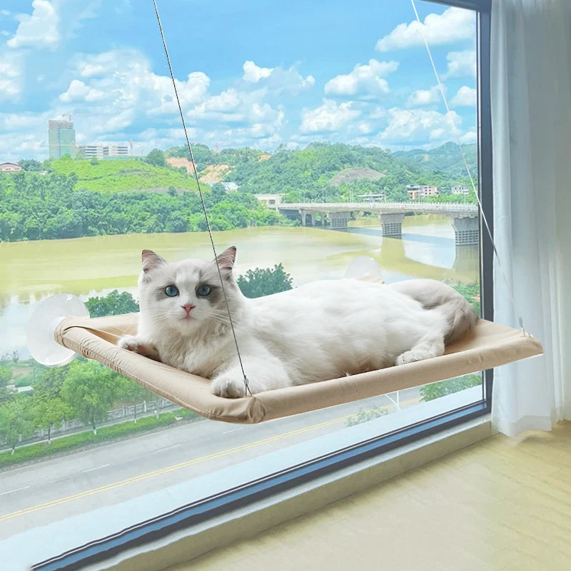 Ultra-Soft Cat Window Hammock Bed - Cozy Cloud-Like Perch for Feline Naptime - Securely Mounted, Perfect Space-Saving - Zecs shopping