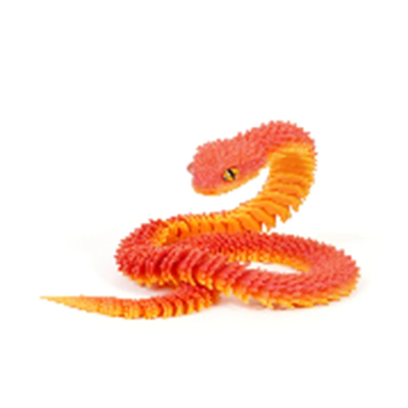 3D Printed Snake Decoration Colorful Model 3D Printed Animals Creative Toy Desk Accessories Room Decor Table Ornament 3 Sizes - Zecs shopping