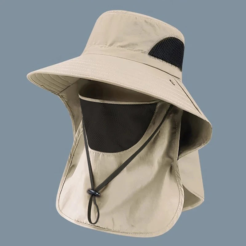 Set Summer Sun Hats Neck Flap Fisherman Hat UV Protection Outdoor Hunting Fishing Cap For Hiking Camping Visor Bucket Hat