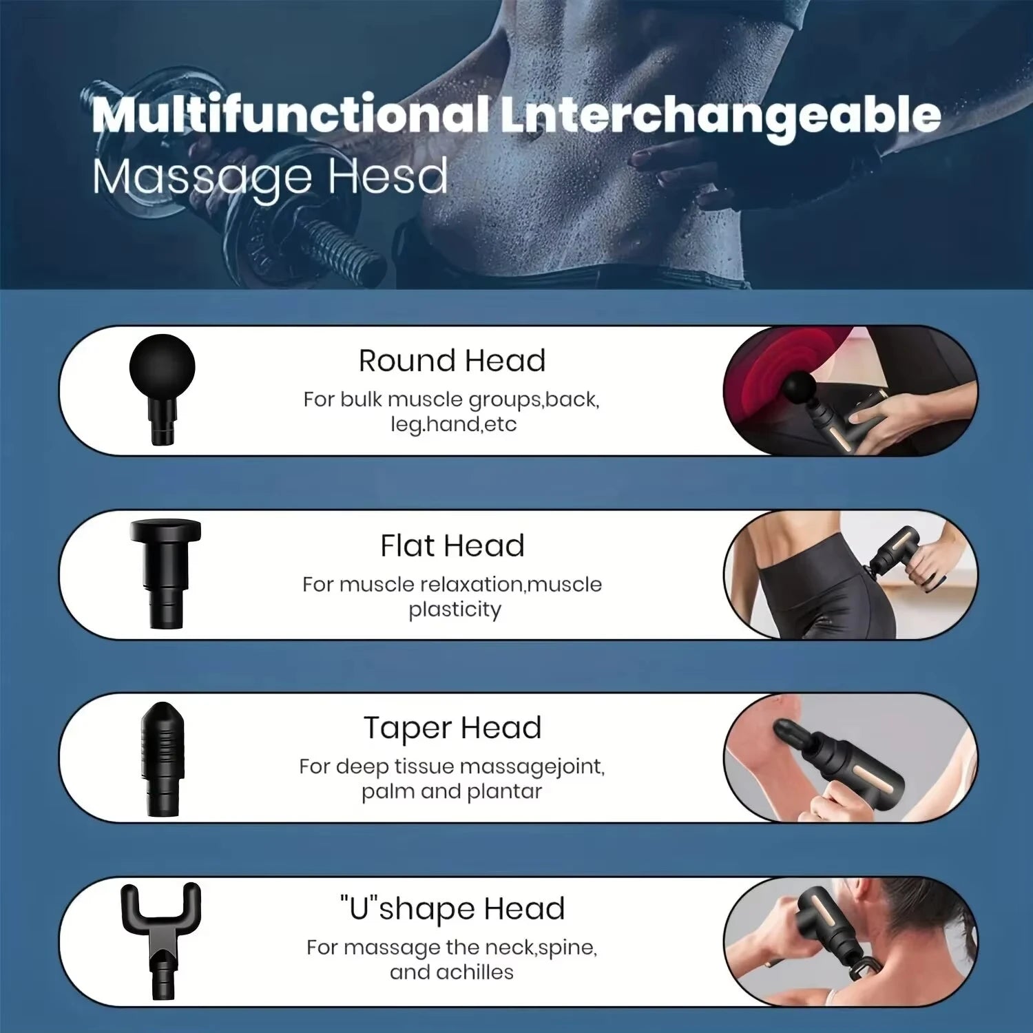 Mini Deep Tissue Massage Gun 💪🔋 | Portable Muscle Massager for Neck, Back & Leg Pain Relief