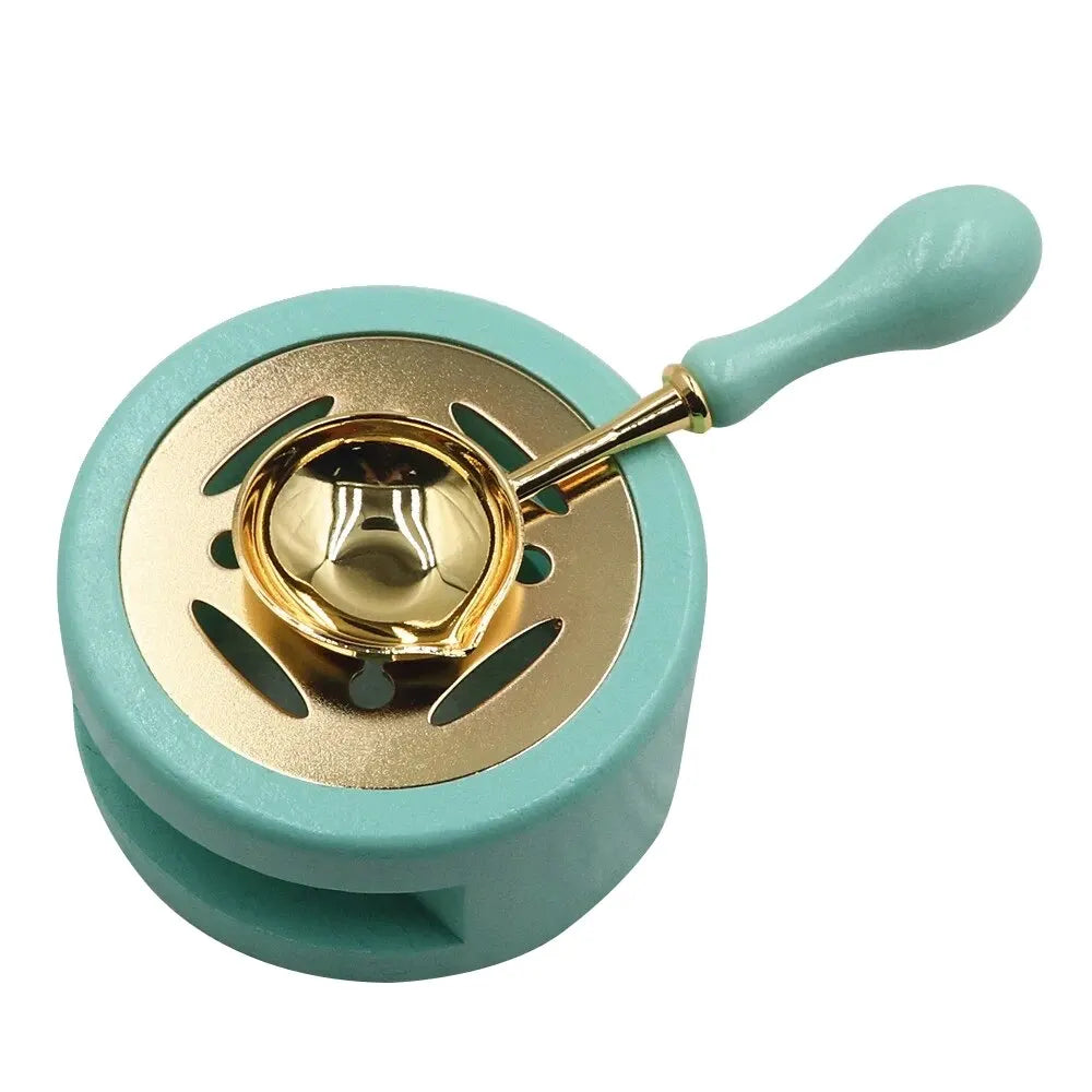 1set Wax Seal Warmer,Wax Seal Kit with Wax Seal Spoon for Melting Wax Seal Beads Or Sealing Wax Sticks - Zecs shopping